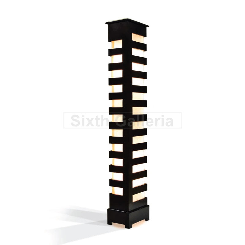 Wooden Cutwork Floor Lamp