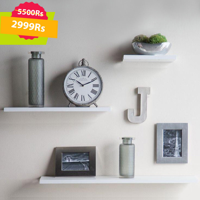 Chester Wall Shelves Set White