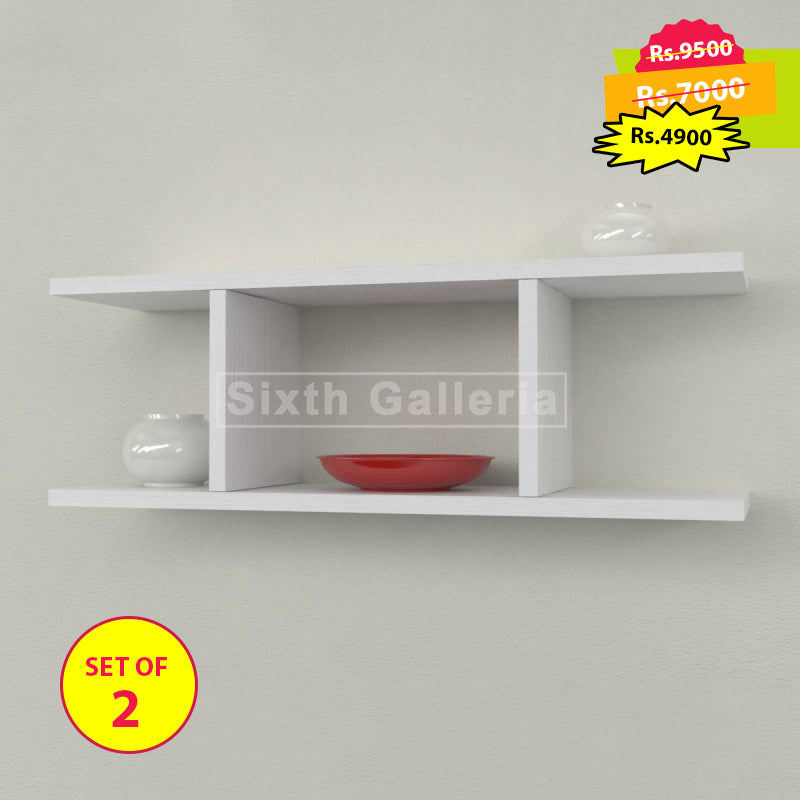 Hosea Shelf White Set of 2