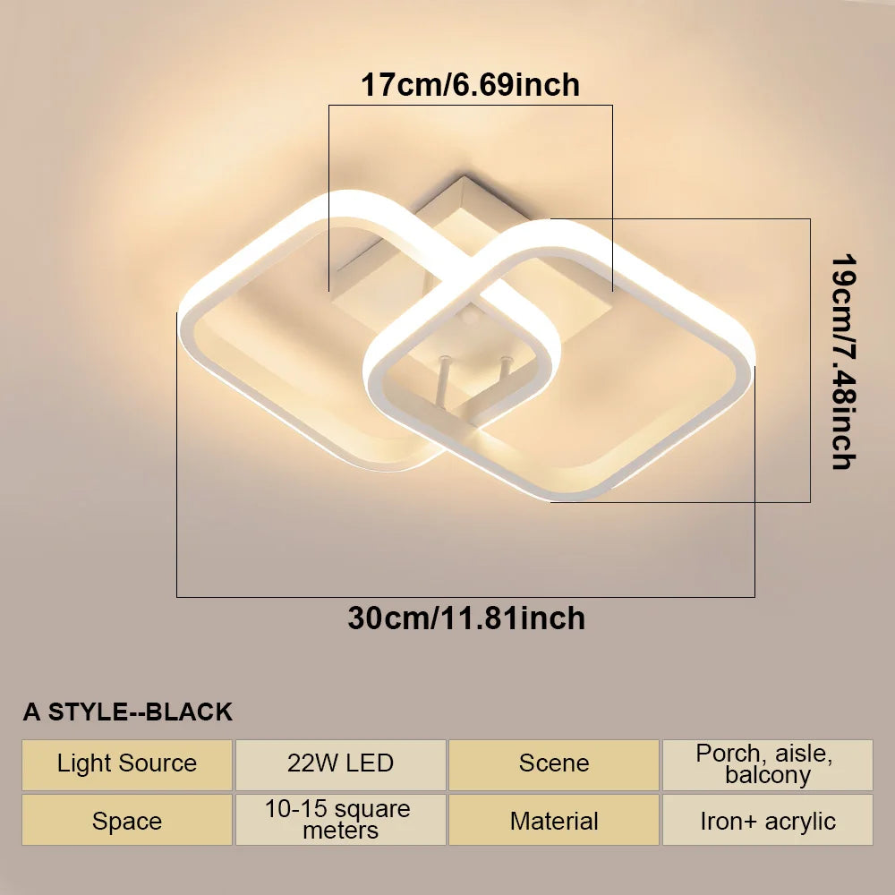 Modern Minimalist Ceiling Lamps A-White-2