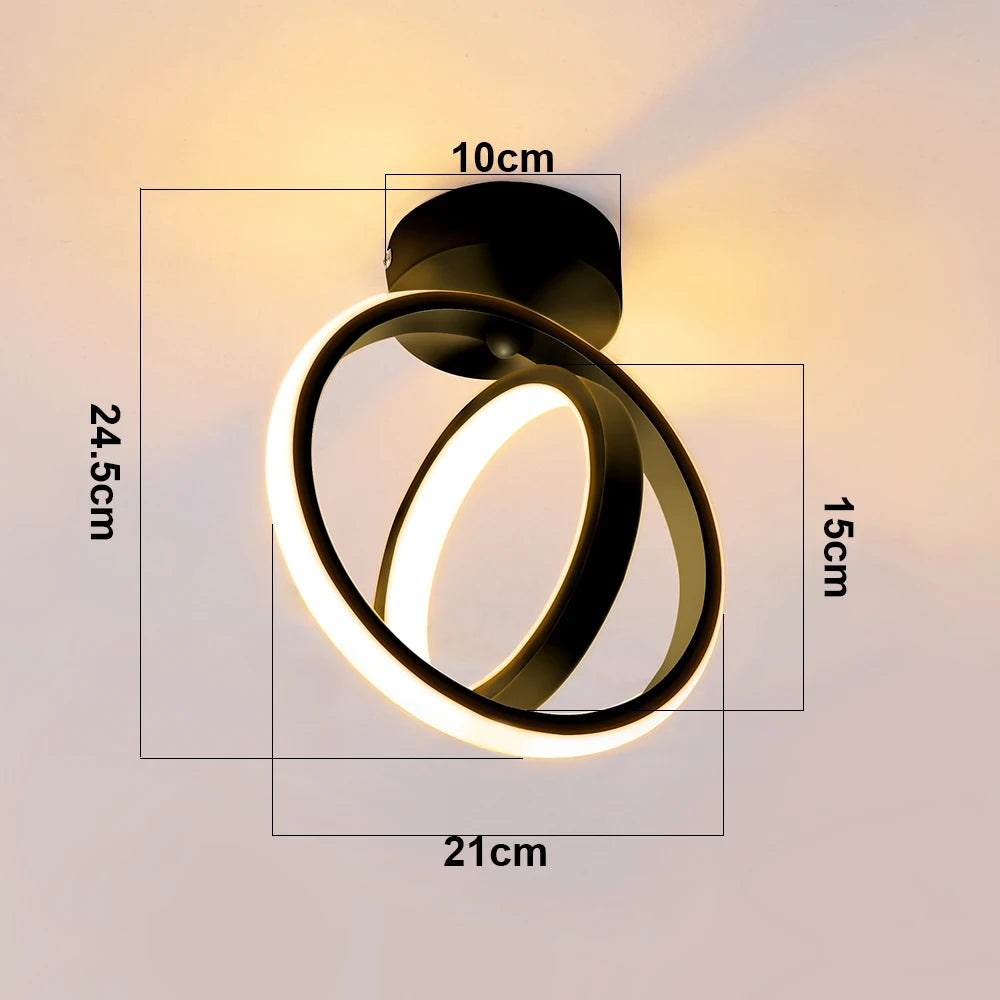 Modern Minimalist Ceiling Lamps F-Black-1
