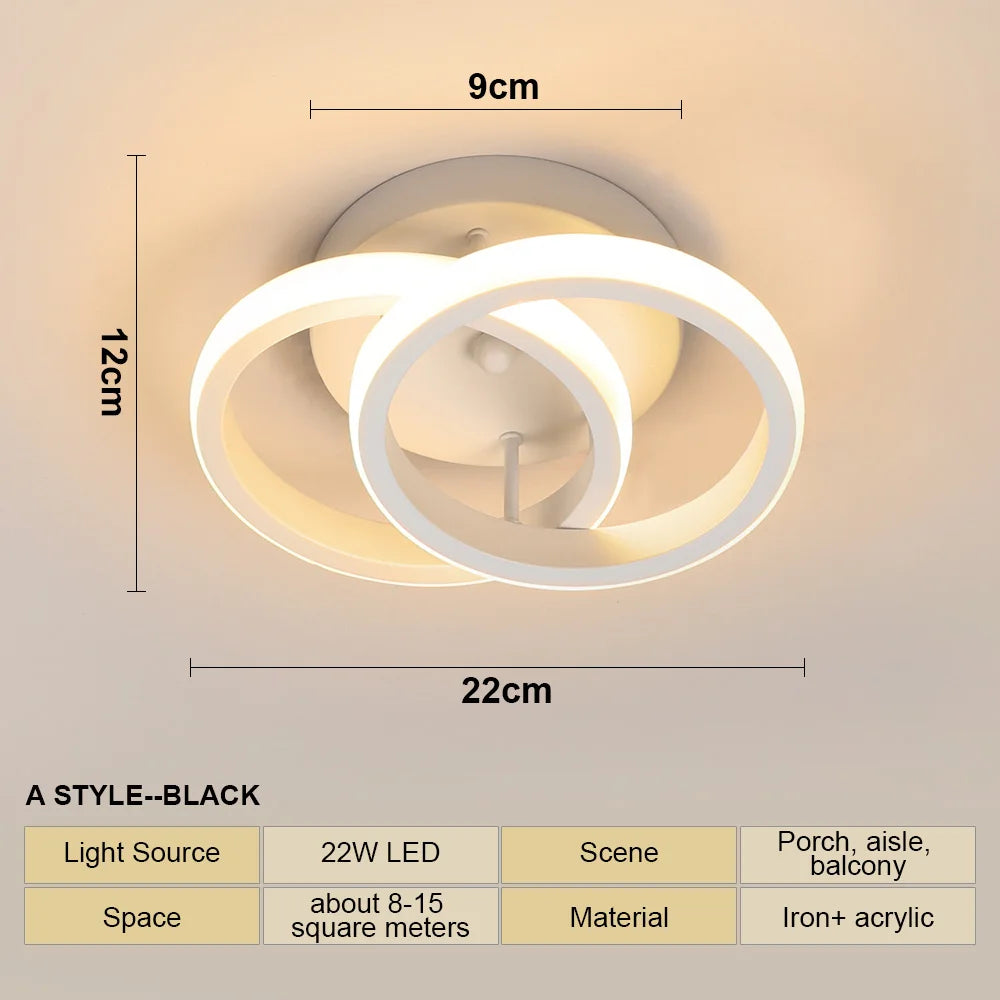 Modern Minimalist Ceiling Lamps D-White-2