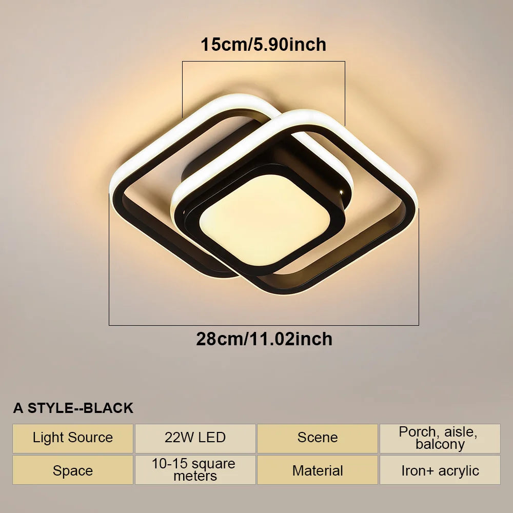 Modern Minimalist Ceiling Lamps C-Black-1