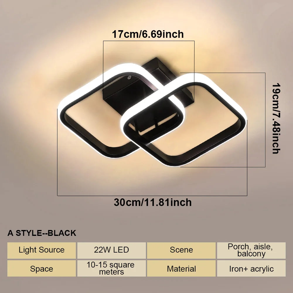 Modern Minimalist Ceiling Lamps A-Black-1