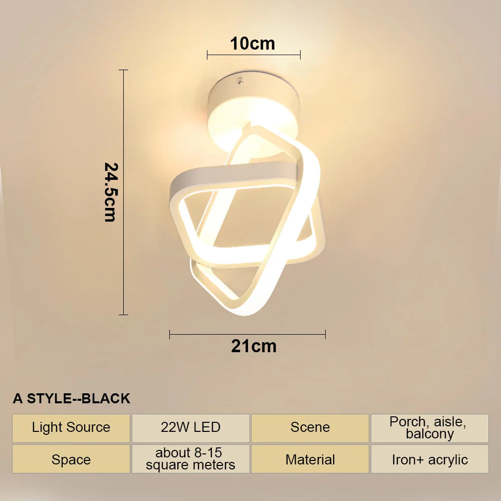 Modern Minimalist Ceiling Lamps E-White-2