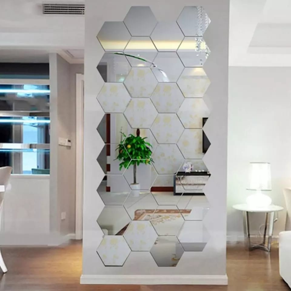 Hexagon Wall Decor Silver
