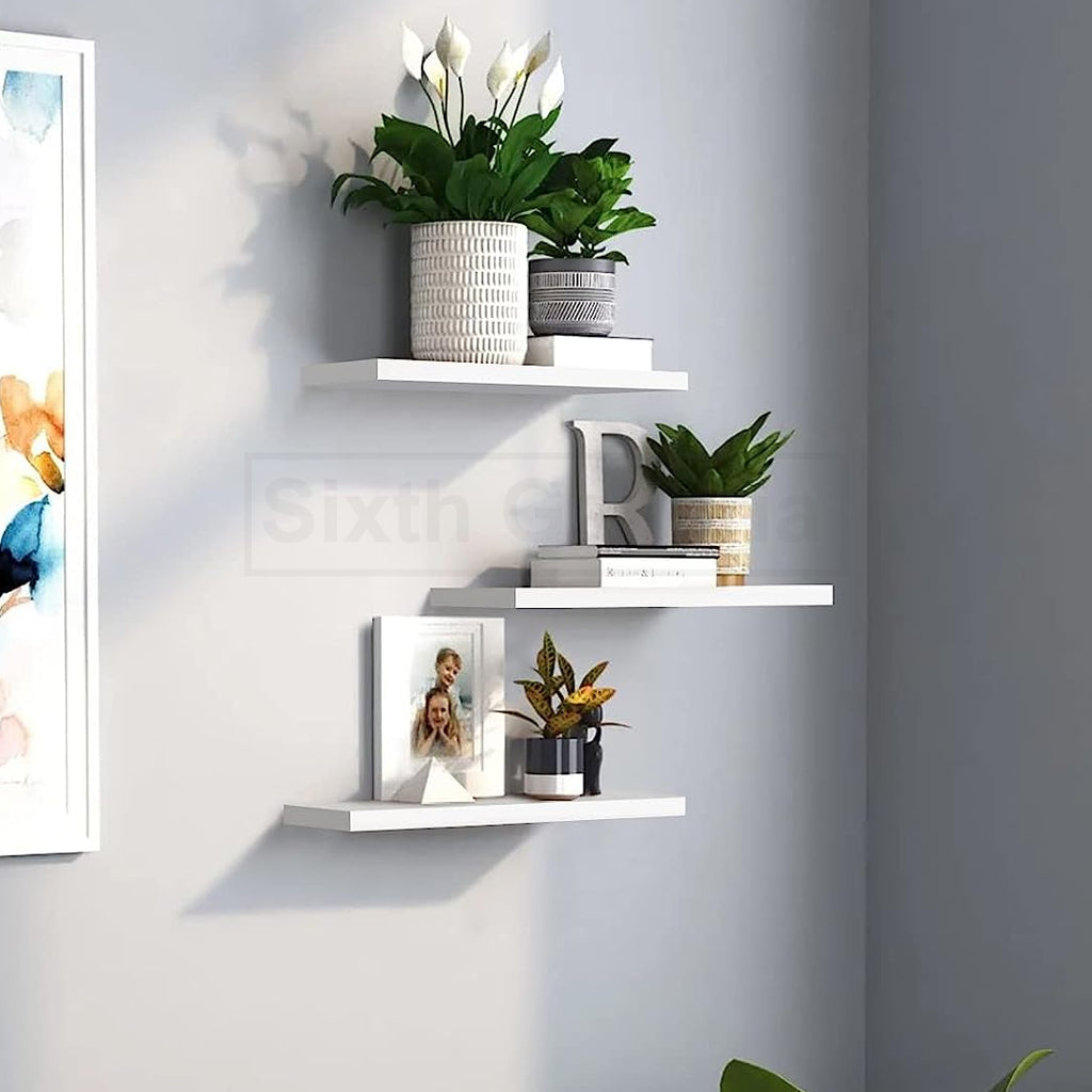 Rika Floating Shelves Set of 3 White