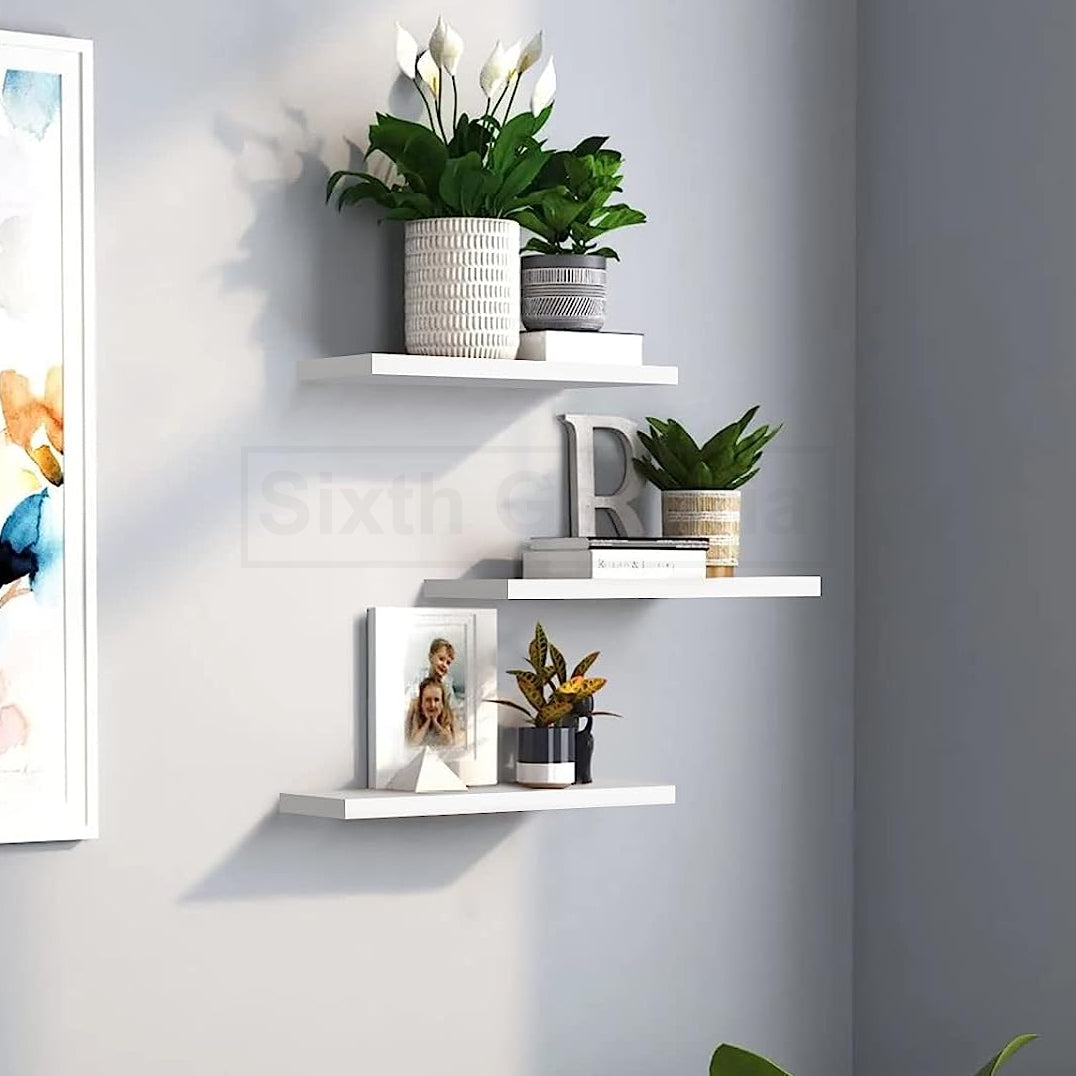 Rika Floating Shelves Set of 3 White