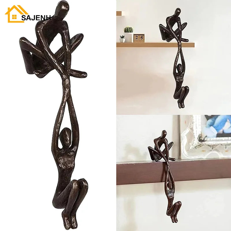 Lifting Woman Figurine Artistic Sculpture
