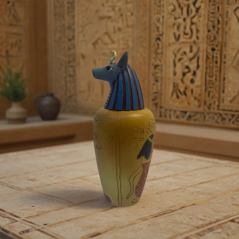 Ancient Egyptian Pharaoh series Resin sculpture and Jar 3