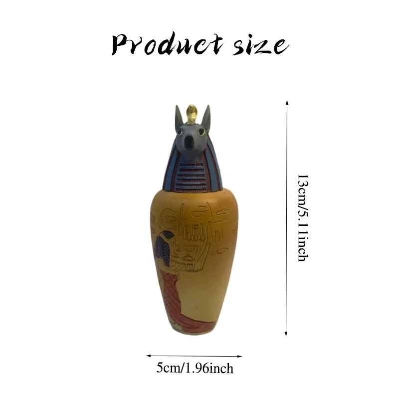 Ancient Egyptian Pharaoh series Resin sculpture and Jar 3