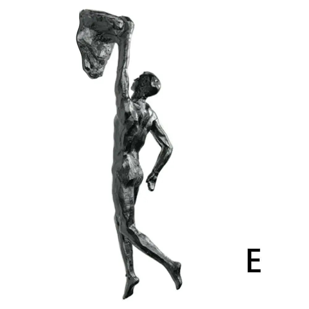 Rock Climbing Athlete Resin Sculptures Statue