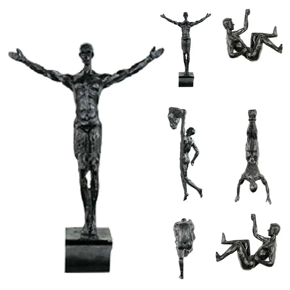 Rock Climbing Athlete Resin Sculptures Statue