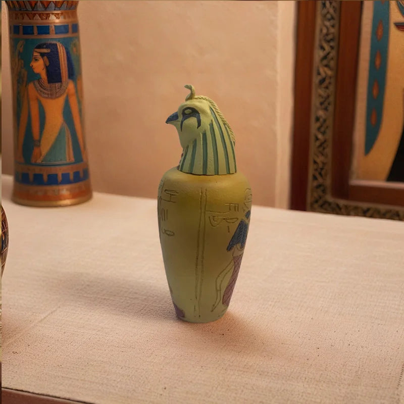Ancient Egyptian Pharaoh series Resin sculpture and Jar 2