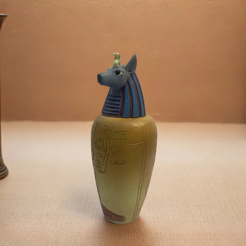 Ancient Egyptian Pharaoh series Resin sculpture and Jar 3