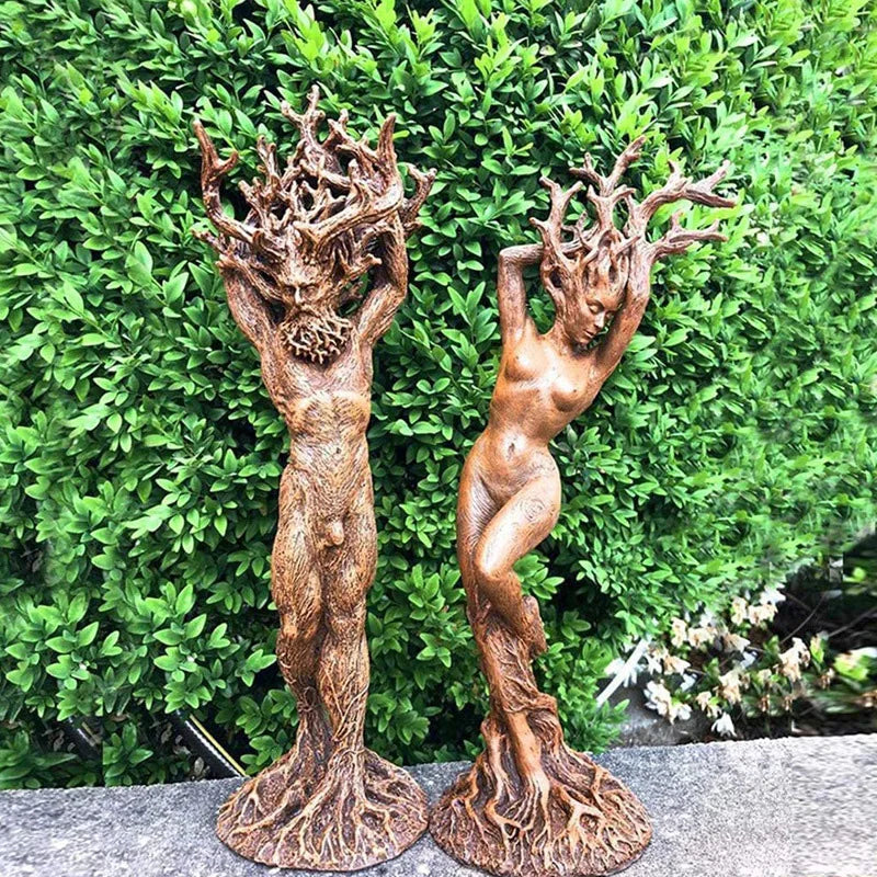 Tree Root Forest Goddess Statue Resin Sculpture