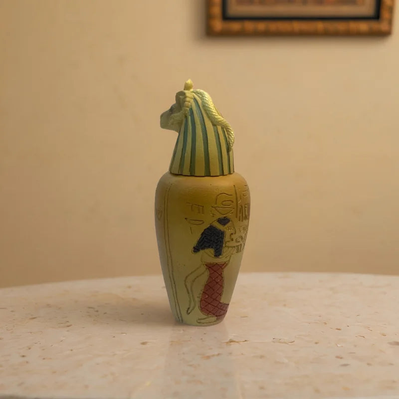 Ancient Egyptian Pharaoh series Resin sculpture and Jar
