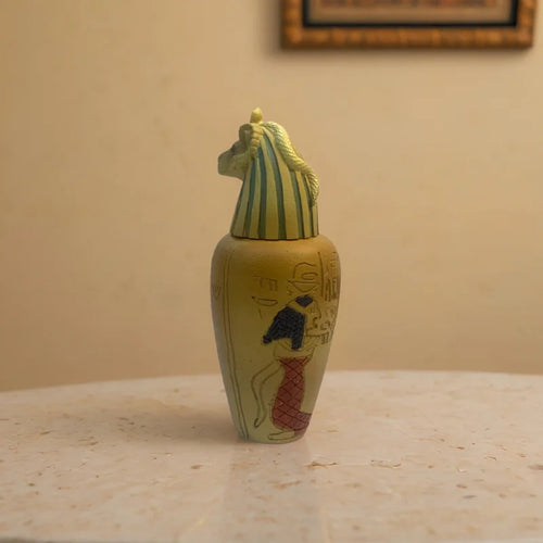 Ancient Egyptian Pharaoh series Resin sculpture and Jar