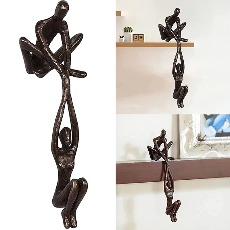 Lifting Woman Figurine Artistic Sculpture