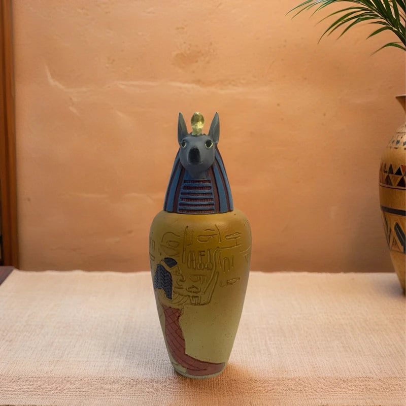 Ancient Egyptian Pharaoh series Resin sculpture and Jar 3