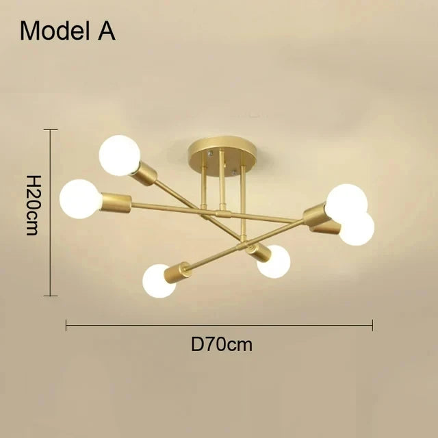 Nordic Minimalist LED Ceiling Chandelier Model A