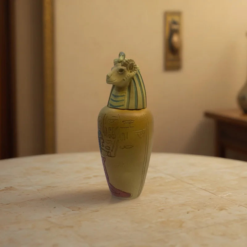 Ancient Egyptian Pharaoh series Resin sculpture and Jar