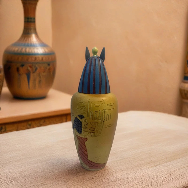 Ancient Egyptian Pharaoh series Resin sculpture and Jar 3