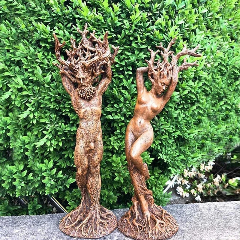 Tree Root Forest Goddess Statue Resin Sculpture