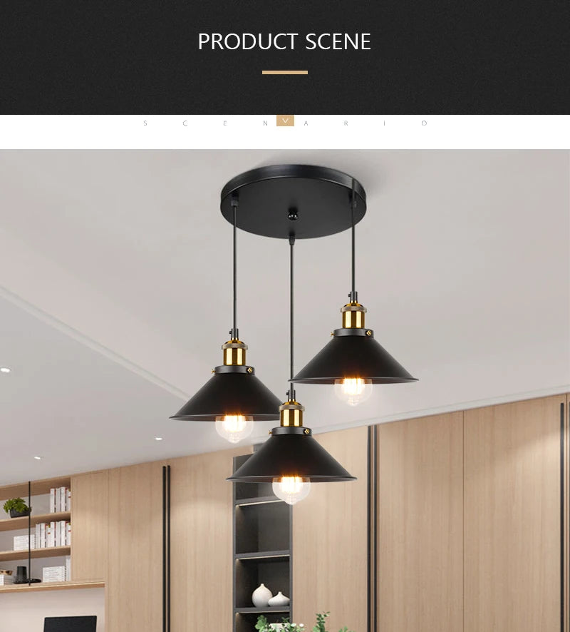 Vintage Pendant Loft Retro Chandelier Hanging light