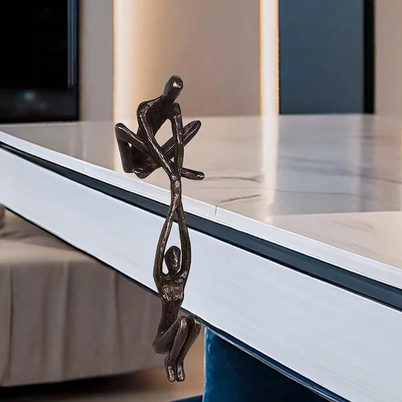 Lifting Woman Figurine Artistic Sculpture