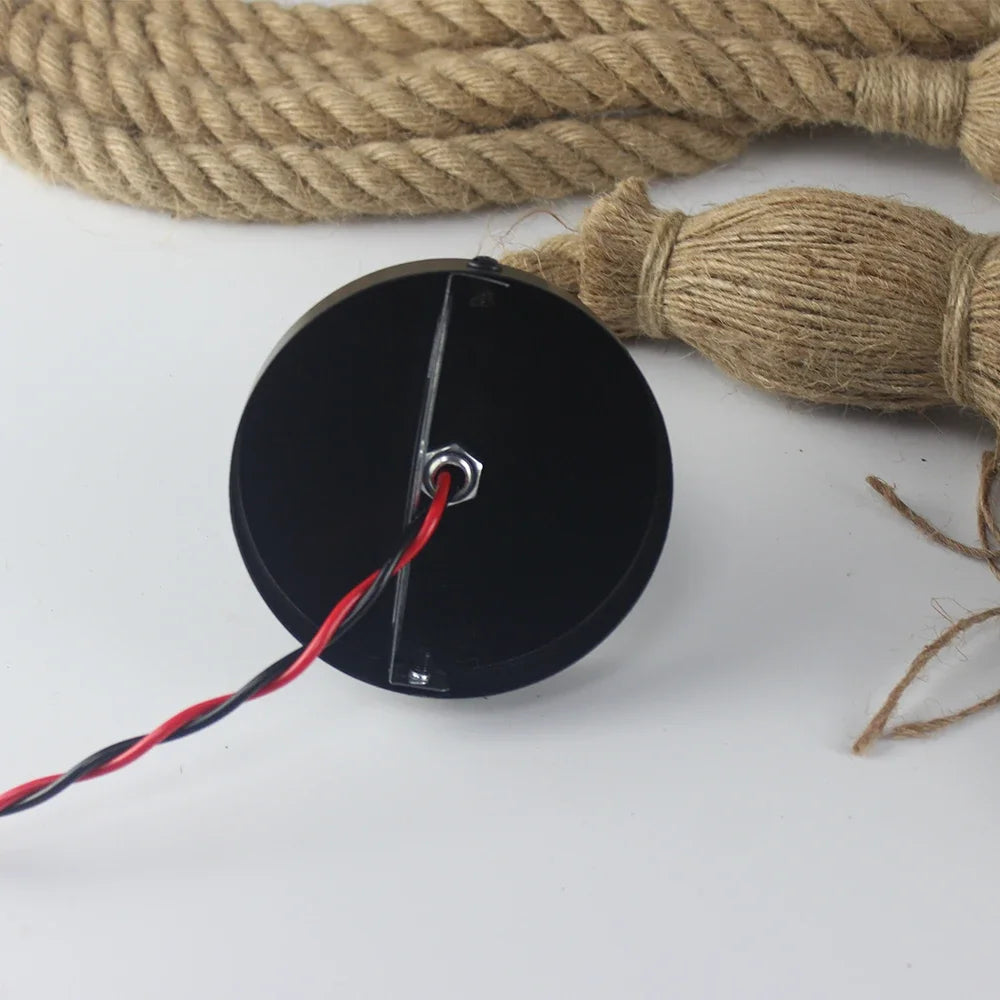 Retro loft rope light with Edison bulb