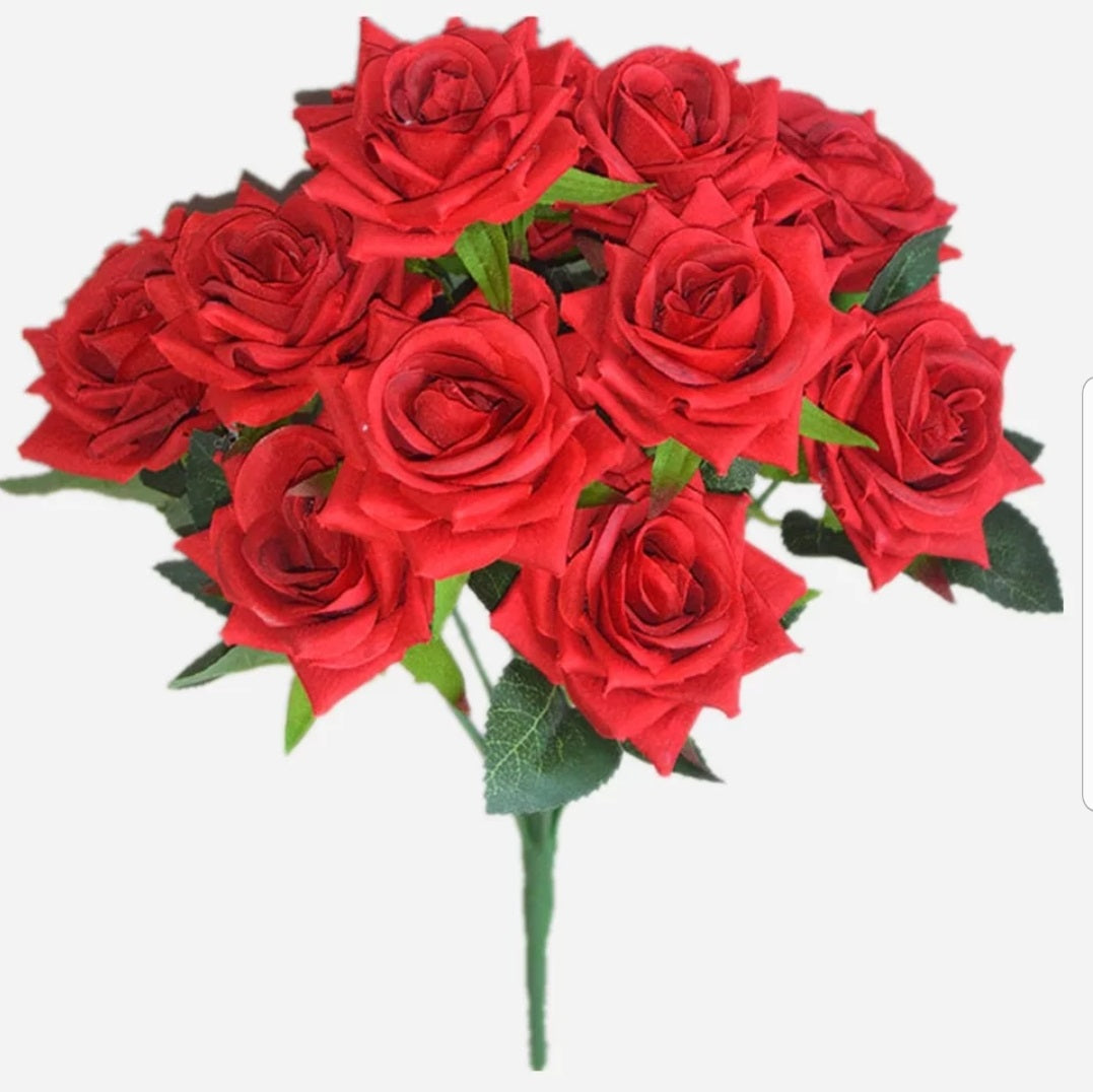 Red Rose Flower Bunch