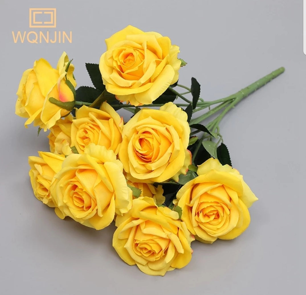 Yellow Rose Flower Bunch