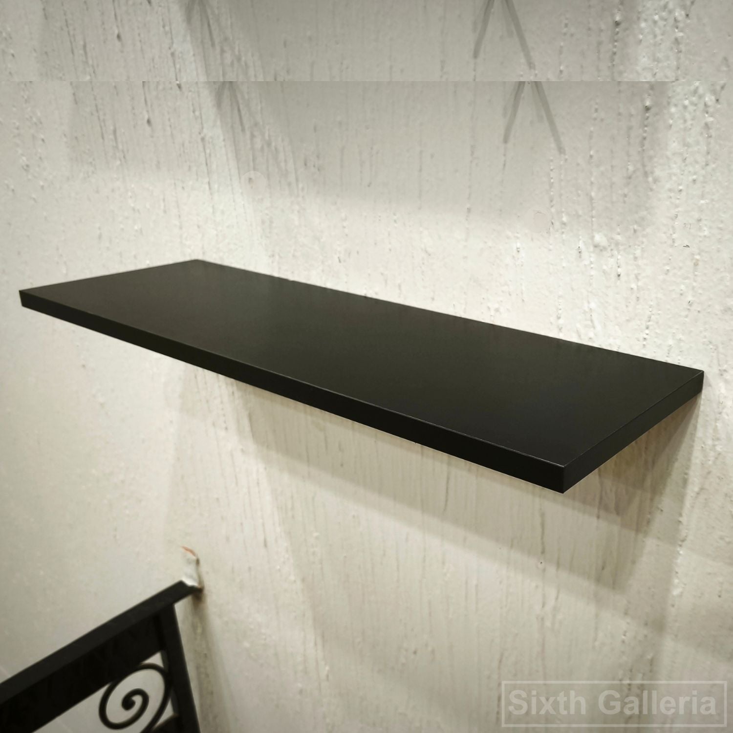 Set of 3 Black Floating Shelves