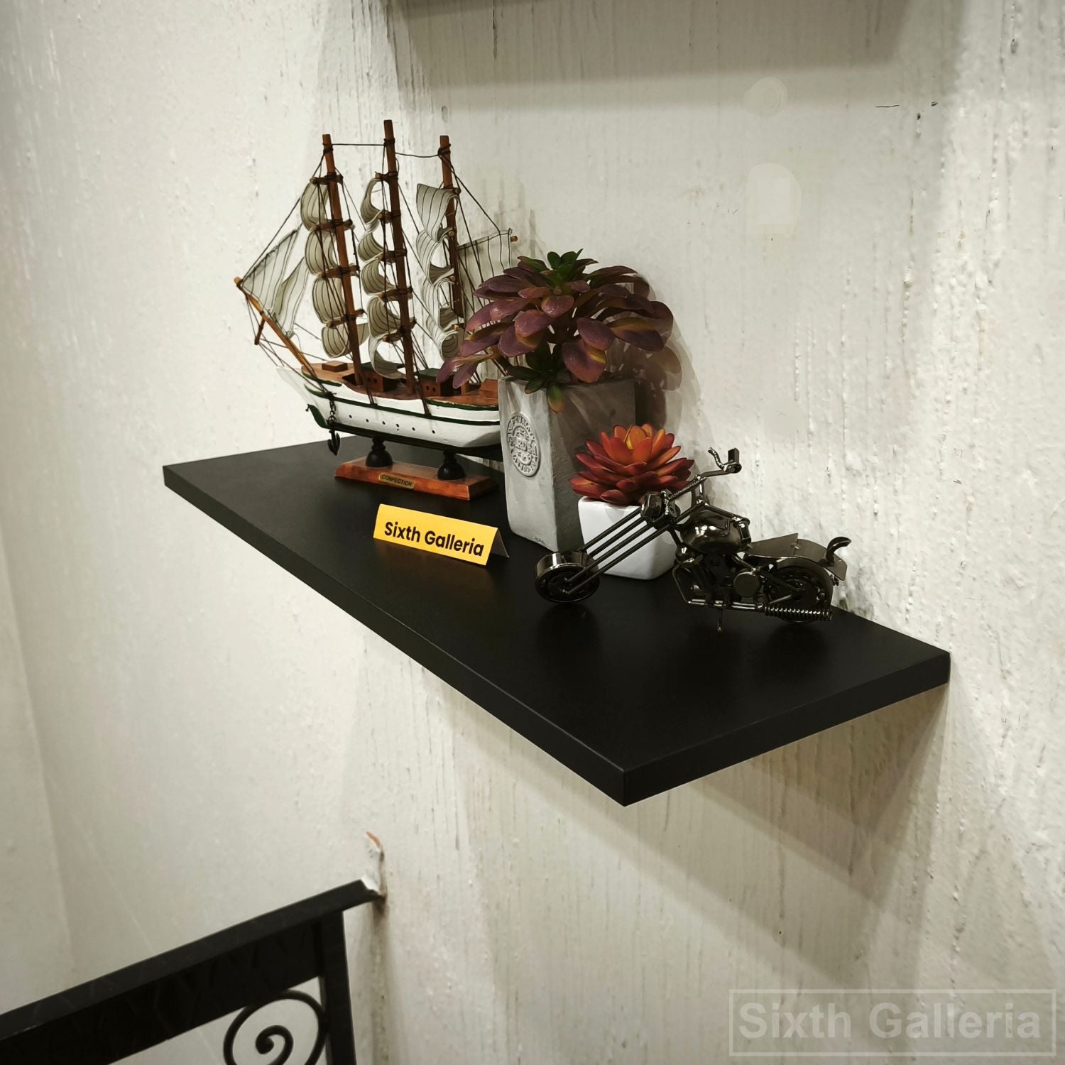 Single Floating Shelf Black