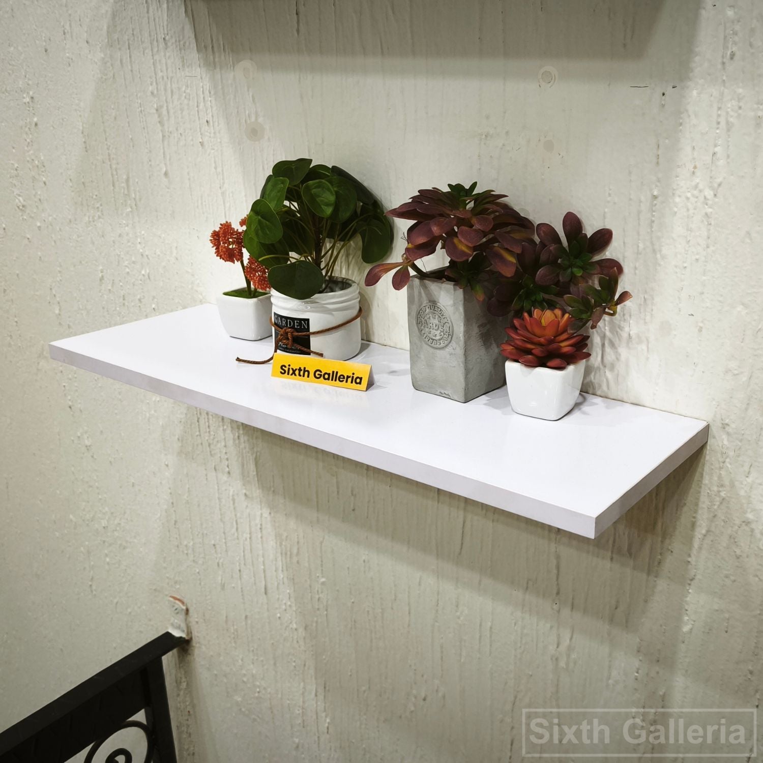 Set of 3 White Floating Shelves