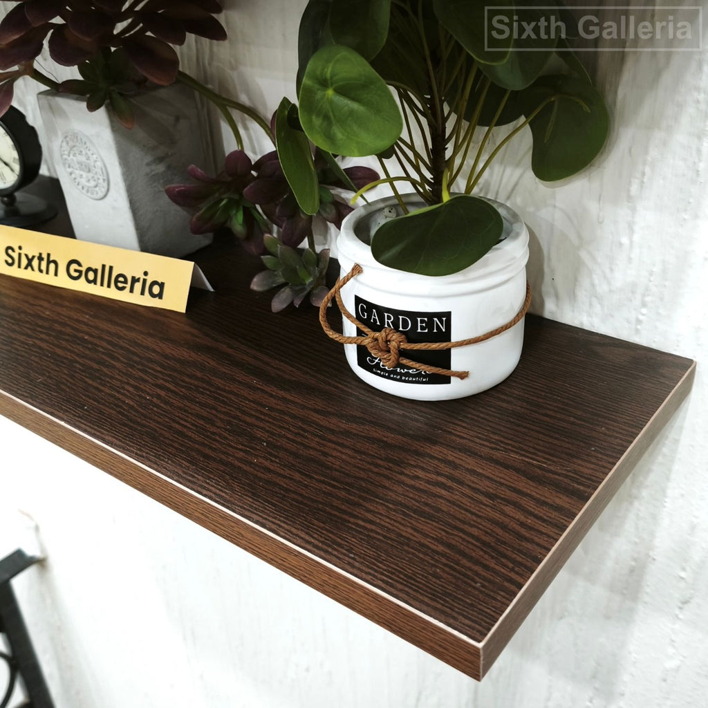Single Floating Shelf Walnut Brown