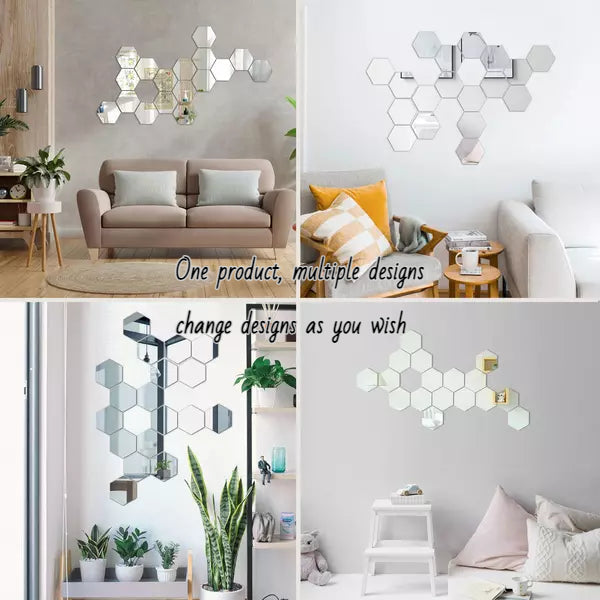 Hexagon Wall Decor Silver