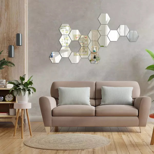 Hexagon Wall Decor Silver