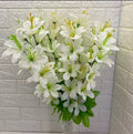 Realistic White Gladiolus Flower Bunch