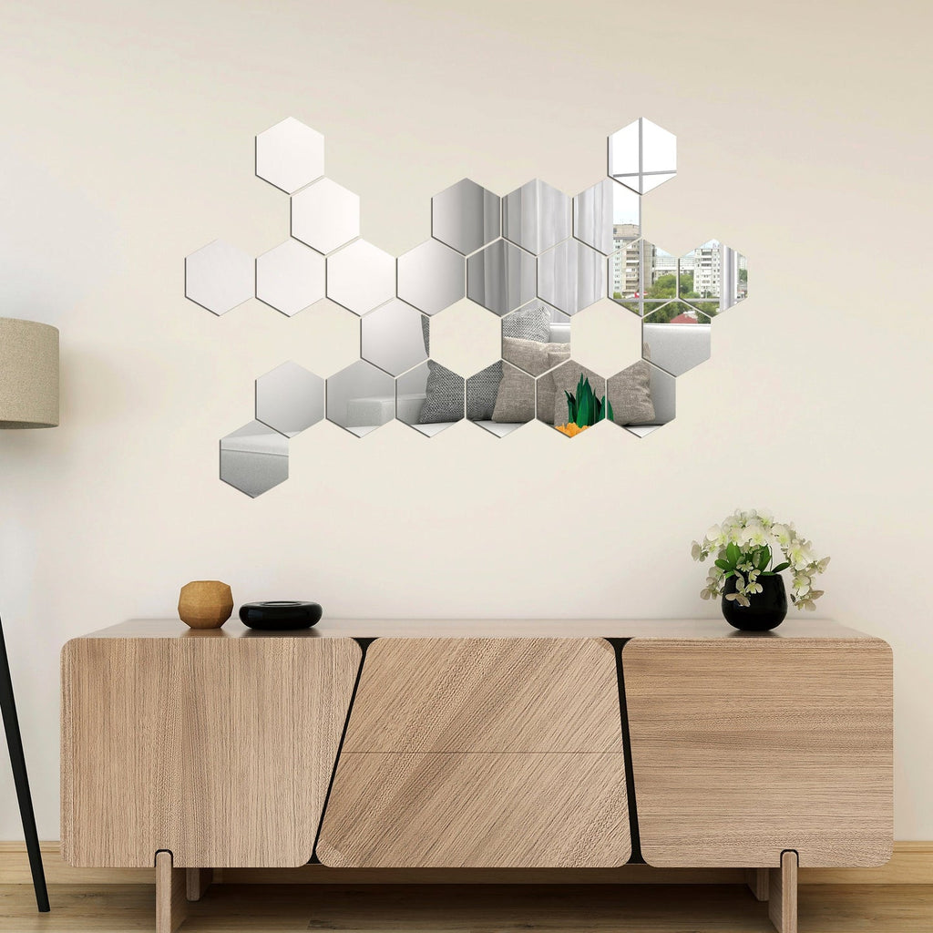 Hexagon Wall Decor Silver