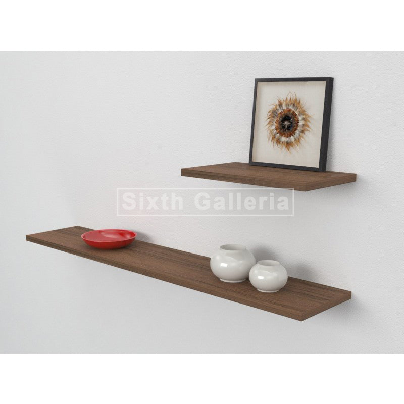 Sadie Floating Shelves Set Brown