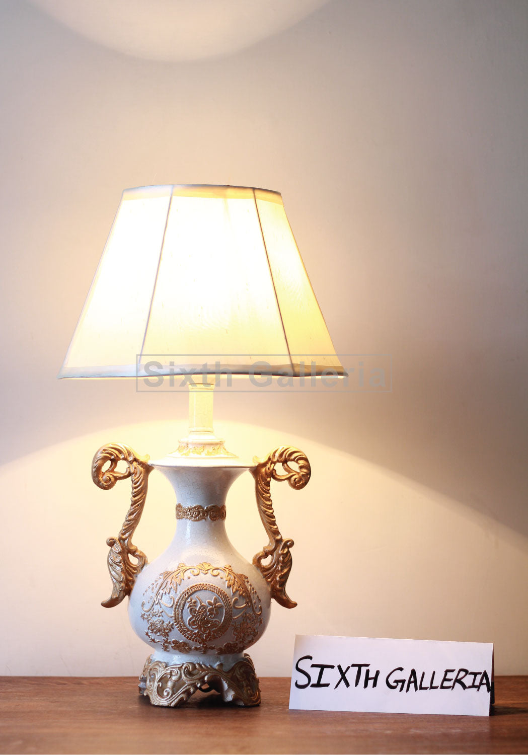 Pair of light Floral Antique Lamps