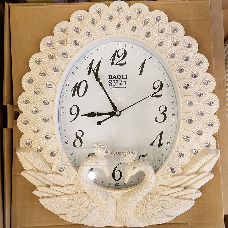 Swan Clock white