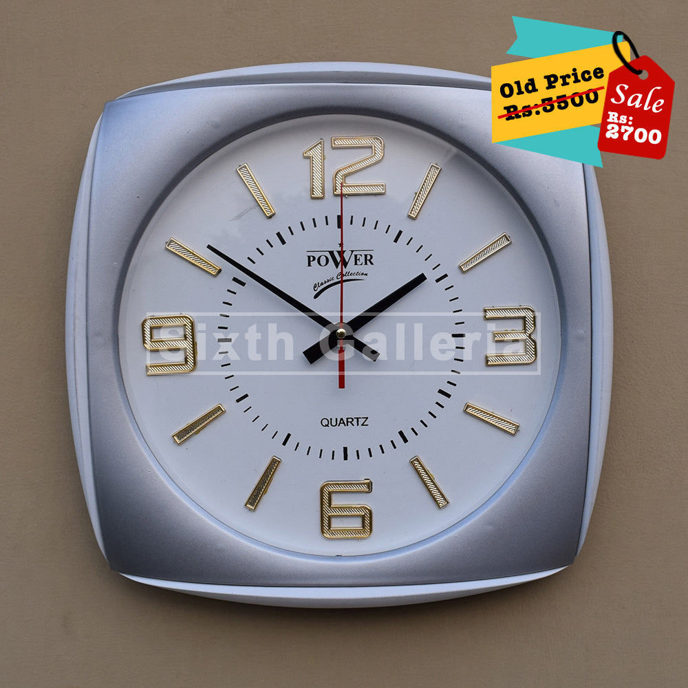 Fera Clock Silver White