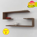 Fera Shelves Walnut Brown