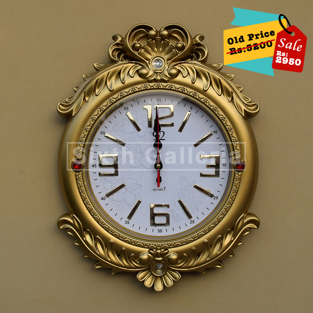 Retro Clock Golden