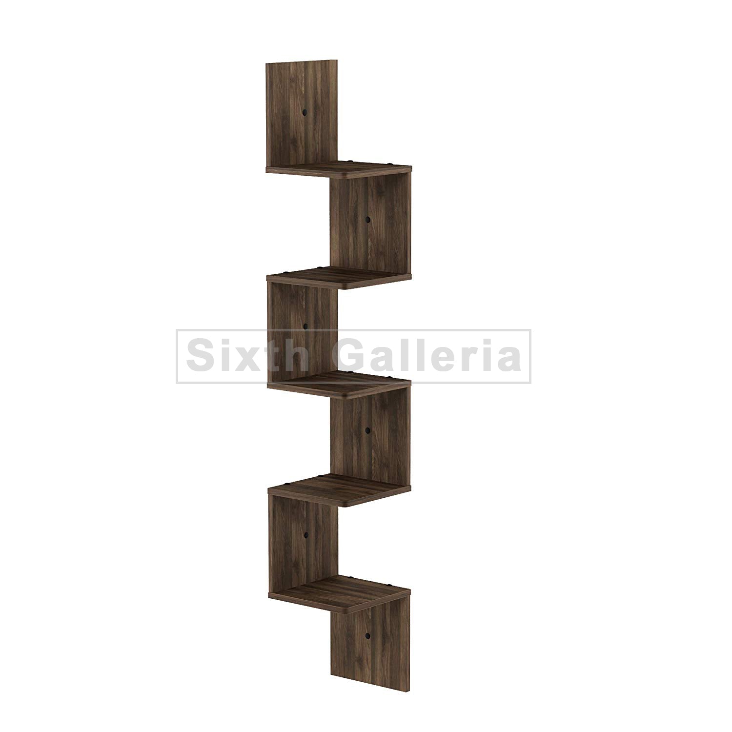 Large Corner Shelf Walnut Brown
