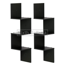 Corner Shelf Black (Set of 2)