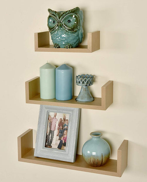 Alozay Shelf Set Oak Brown